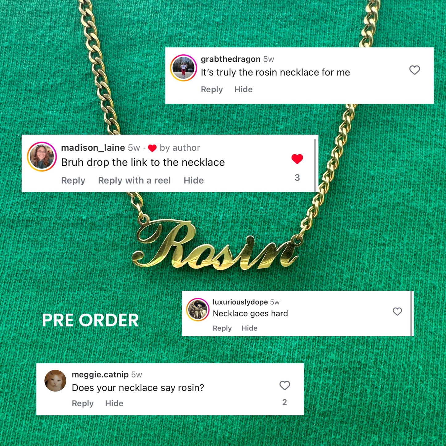 PRE ORDER - "R*sin" Necklace