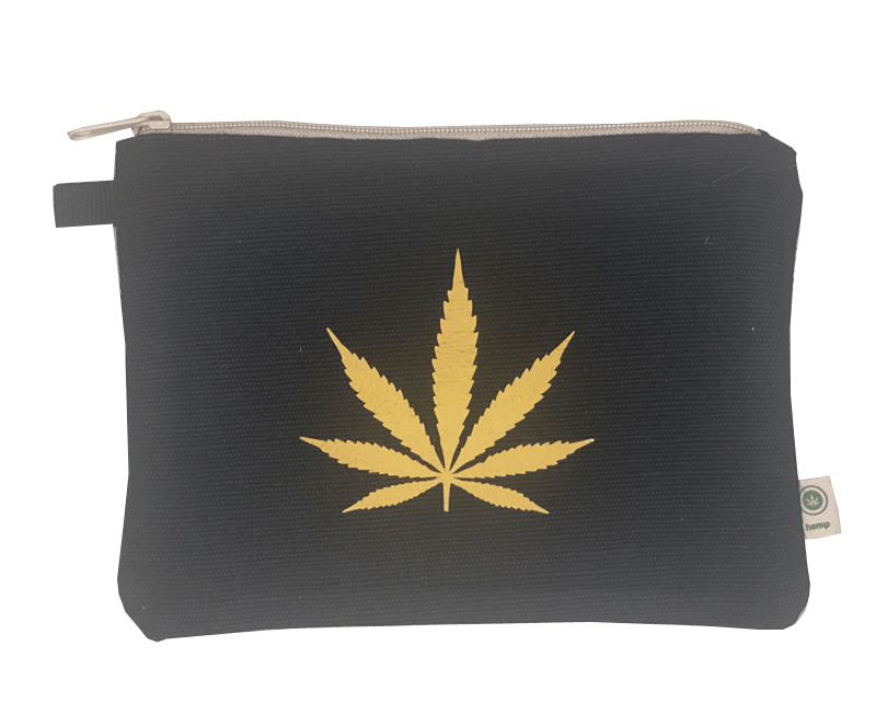 Gold-Foil Leaf Hemp Bag